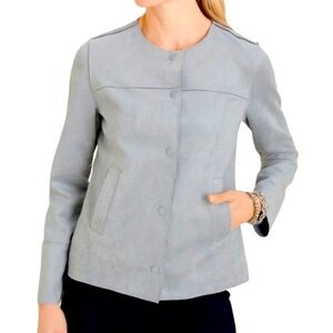 Chico's | Light Gray Women's Suede Jacket